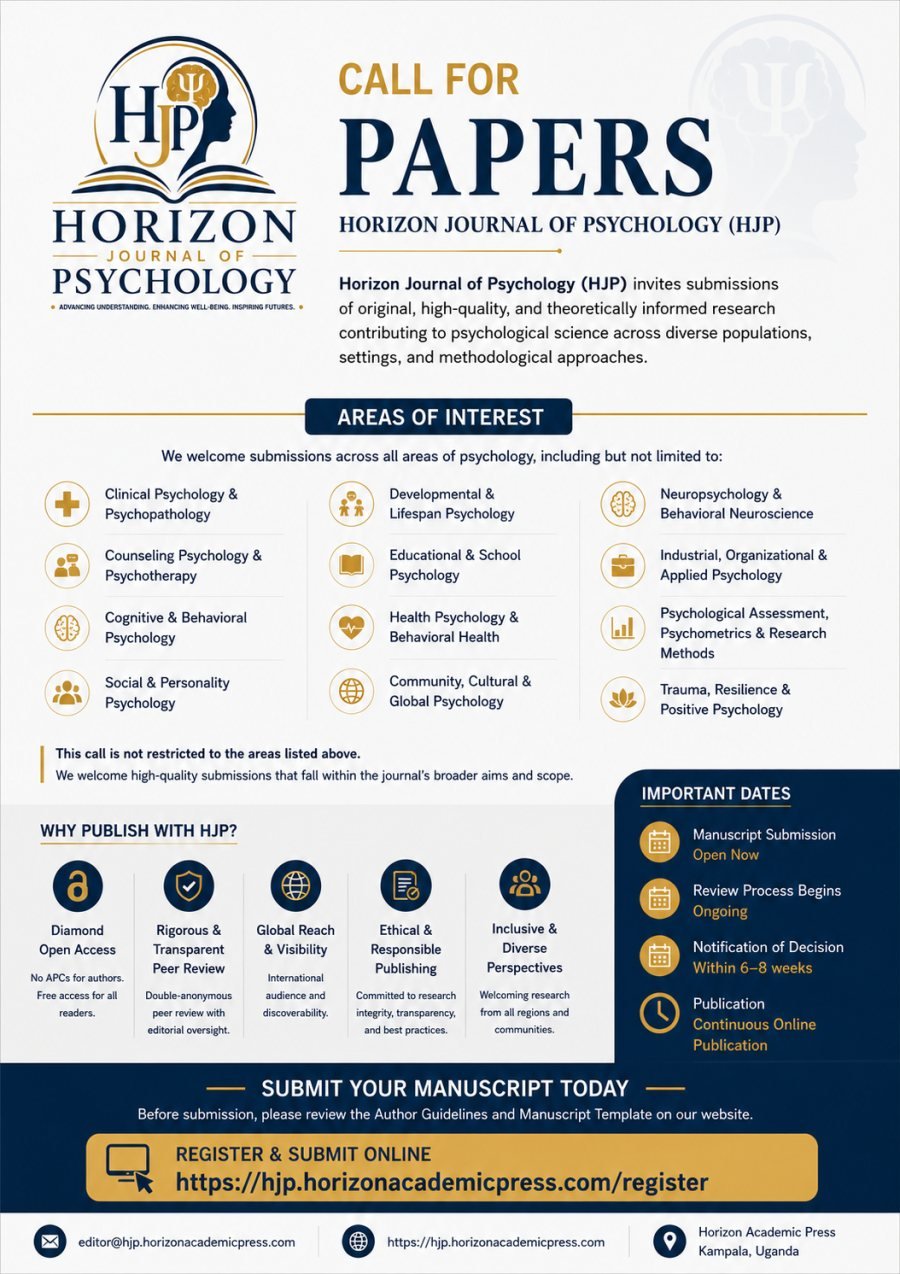 Horizon Journal of Psychology — Call for Papers